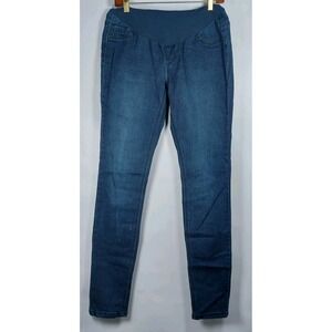 INDIGO BLUE Maternity Skinny Jean‎ Size ML Blue Secret Fit Belly Dark Wash
